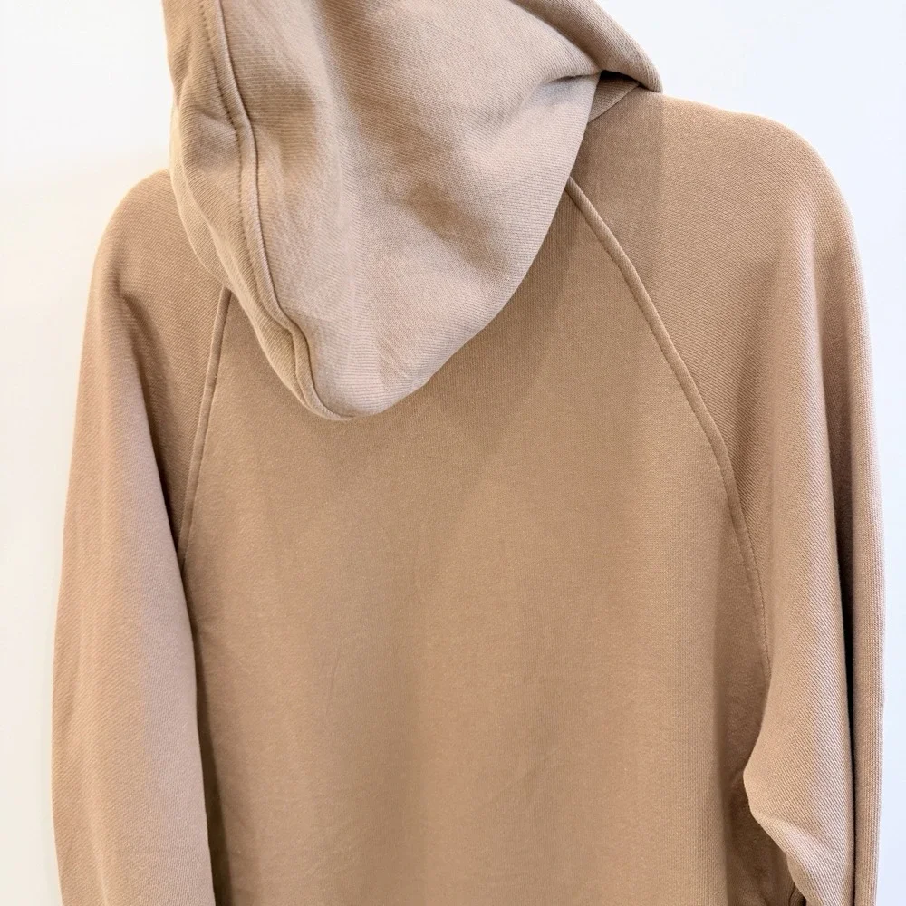 Gucci Half‎ Zip Hoodie Web Stripe Logo Patch Beige Pink Cotton Size S Italy